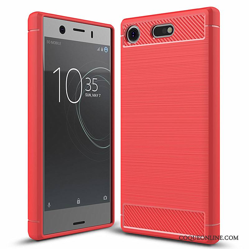 Sony Xperia Xz1 Compact Tendance Coque Silicone De Téléphone Protection Étui Rouge