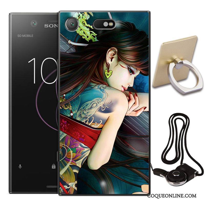 Sony Xperia Xz1 Compact Tout Compris Coque De Téléphone Étui Incassable Fluide Doux Protection Peinture