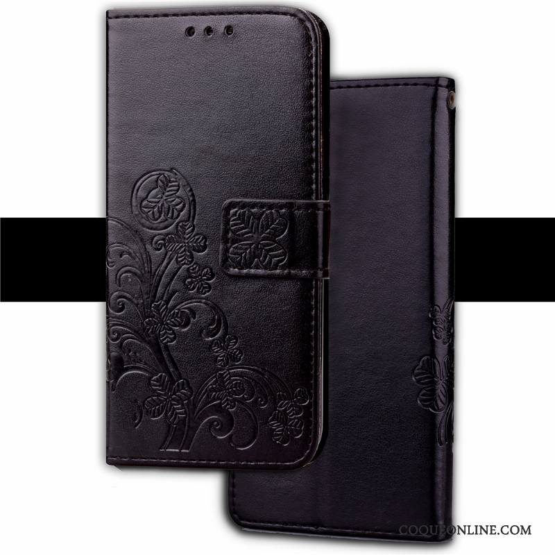 Sony Xperia Xz1 Coque Étui En Cuir Fluide Doux Tout Compris Protection Housse Portefeuille Support