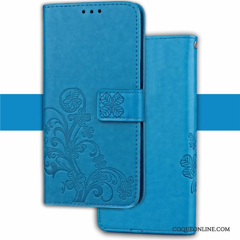 Sony Xperia Xz1 Coque Étui En Cuir Fluide Doux Tout Compris Protection Housse Portefeuille Support