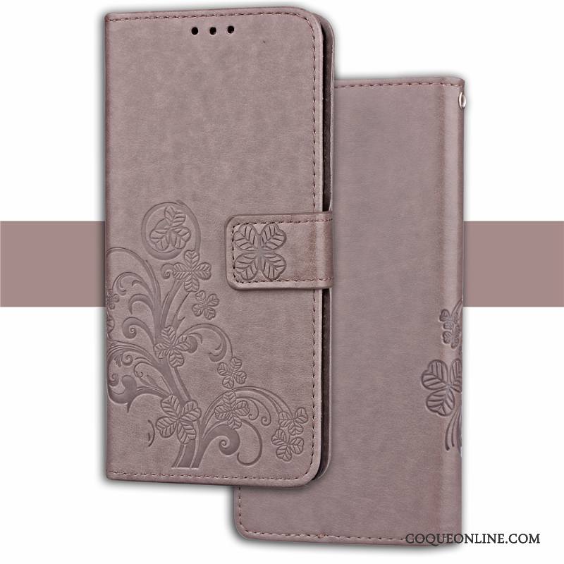 Sony Xperia Xz1 Coque Étui En Cuir Fluide Doux Tout Compris Protection Housse Portefeuille Support