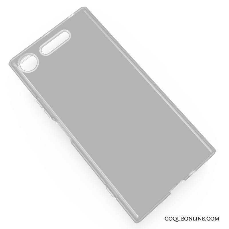 Sony Xperia Xz1 Incassable Délavé En Daim Gris Tout Compris Protection Coque De Téléphone