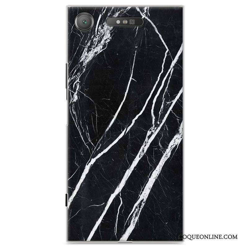 Sony Xperia Xz1 Peinture Difficile Téléphone Portable Grain De Bois Blanc Coque De Téléphone Étui