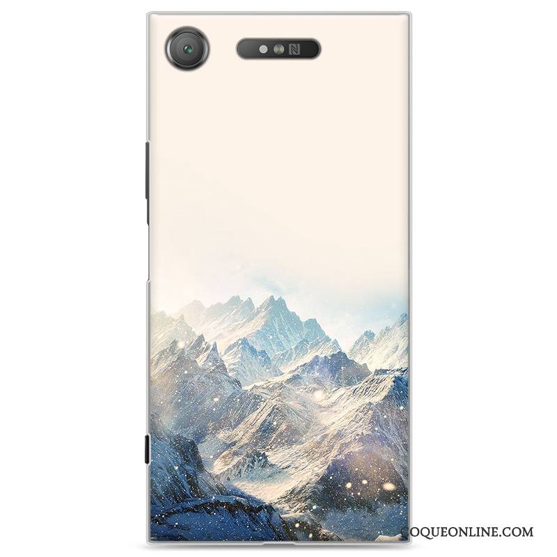 Sony Xperia Xz1 Personnalité Dessin Animé Difficile Coque Étui Bleu Protection