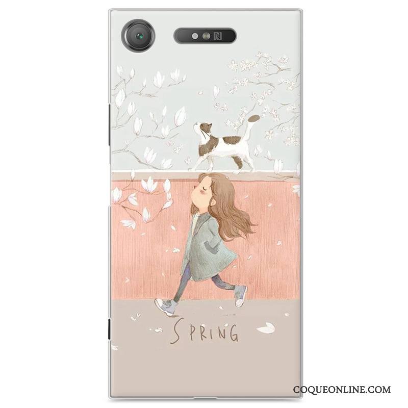 Sony Xperia Xz1 Protection Gris Coque De Téléphone Dessin Animé Étui Difficile