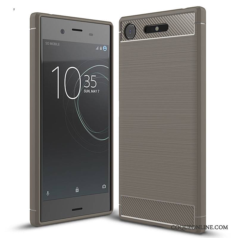 Sony Xperia Xz1 Étui Coque De Téléphone Bleu Téléphone Portable Tout Compris Fluide Doux Silicone