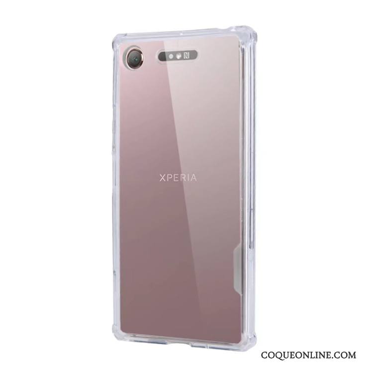 Sony Xperia Xz1 Étui Coque De Téléphone Silicone Téléphone Portable Tout Compris Transparent Simple