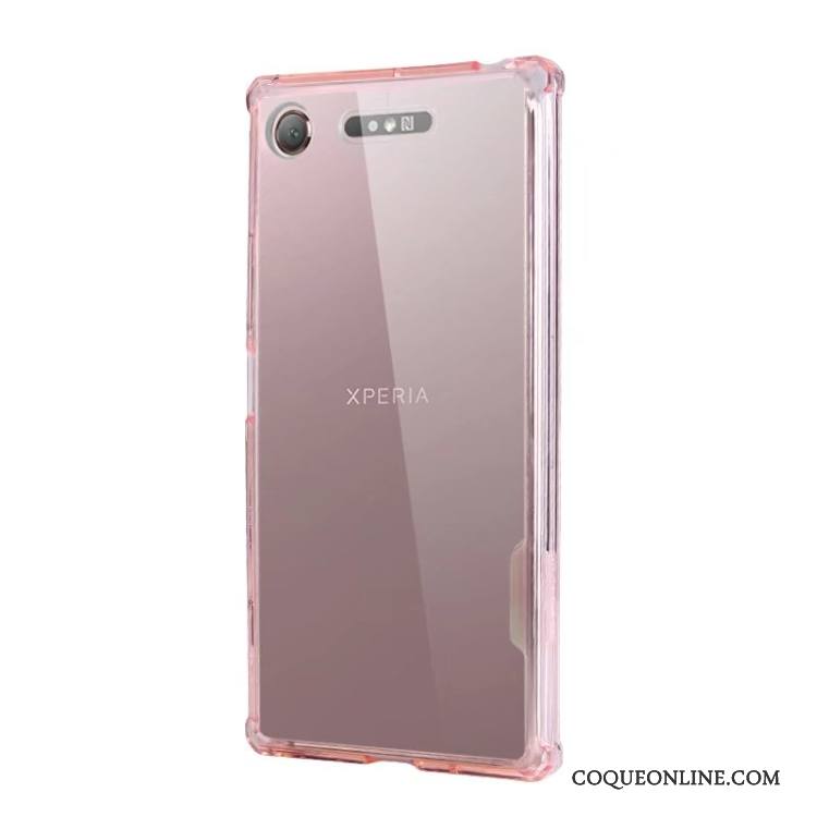 Sony Xperia Xz1 Étui Coque De Téléphone Silicone Téléphone Portable Tout Compris Transparent Simple