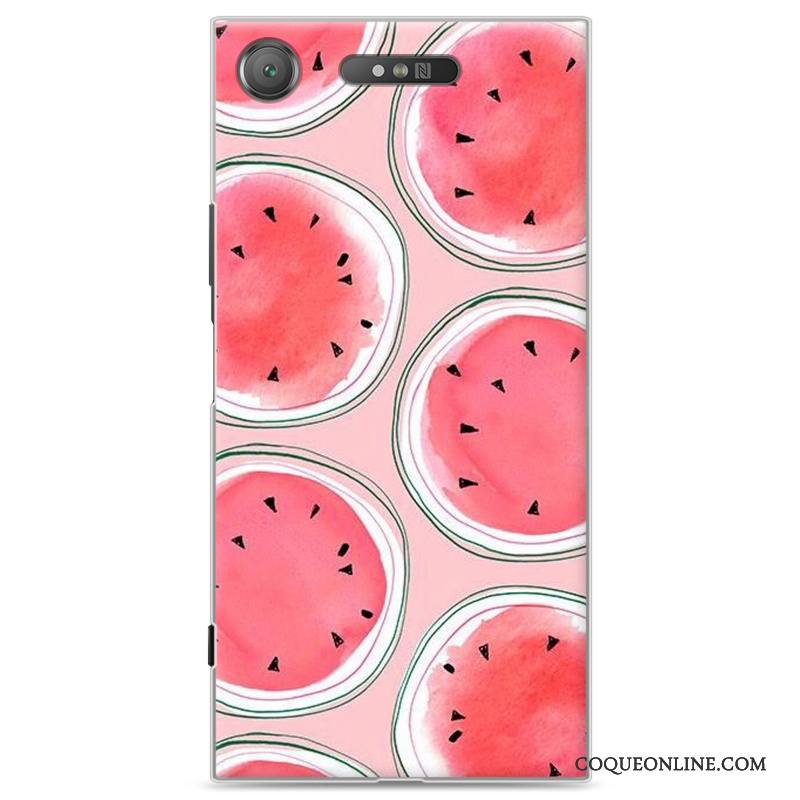 Sony Xperia Xz1 Étui Peinture Incassable Violet Protection Dessin Animé Coque