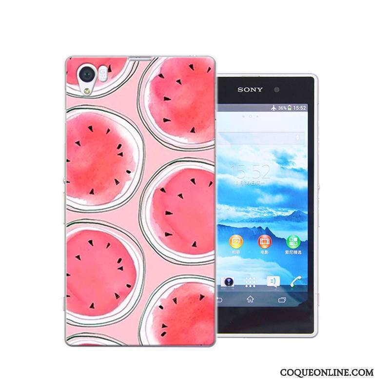 Sony Xperia Z1 Dessin Animé Protection Étui Incassable Coque De Téléphone Rouge