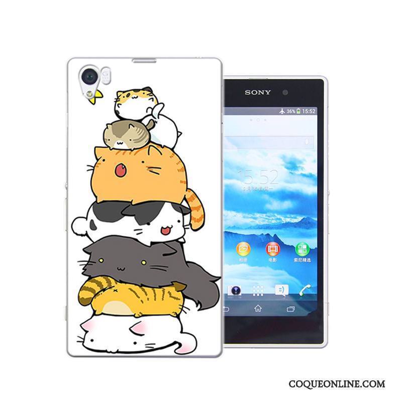 Sony Xperia Z1 Dessin Animé Protection Étui Incassable Coque De Téléphone Rouge