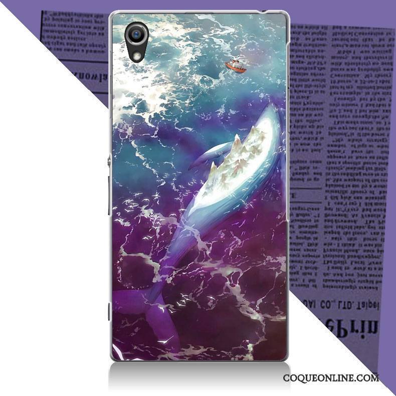 Sony Xperia Z2 Coque Violet Incassable Étui Protection Difficile Délavé En Daim