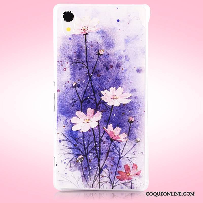 Sony Xperia Z2 Coque Étui Protection Téléphone Portable De Téléphone Peinture Violet