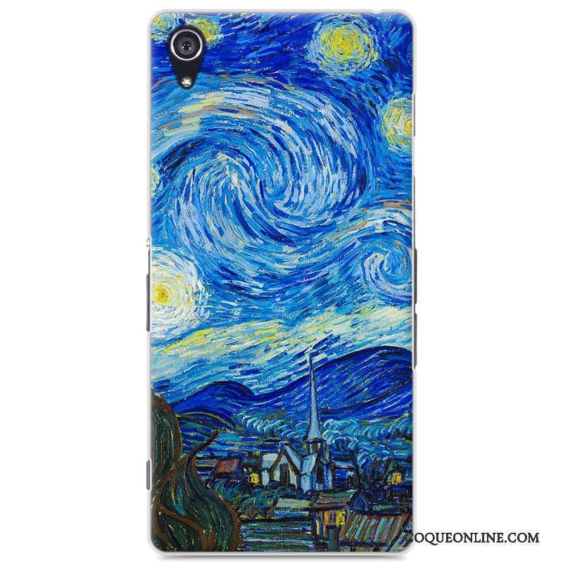 Sony Xperia Z2 Protection Dessin Animé Étui Coque Difficile Peinture Gris