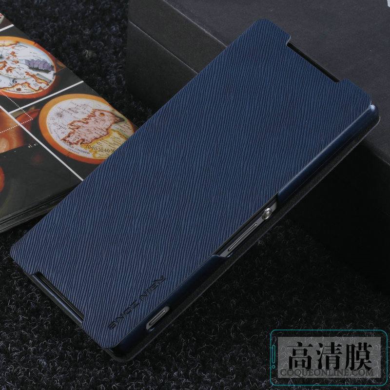 Sony Xperia Z2 Étui En Cuir Protection Clamshell Incassable Rouge Business Coque De Téléphone