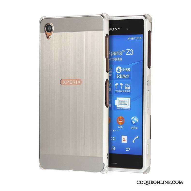 Sony Xperia Z3+ Border Coque De Téléphone Protection Étui Or Rose Couvercle Arrière Métal