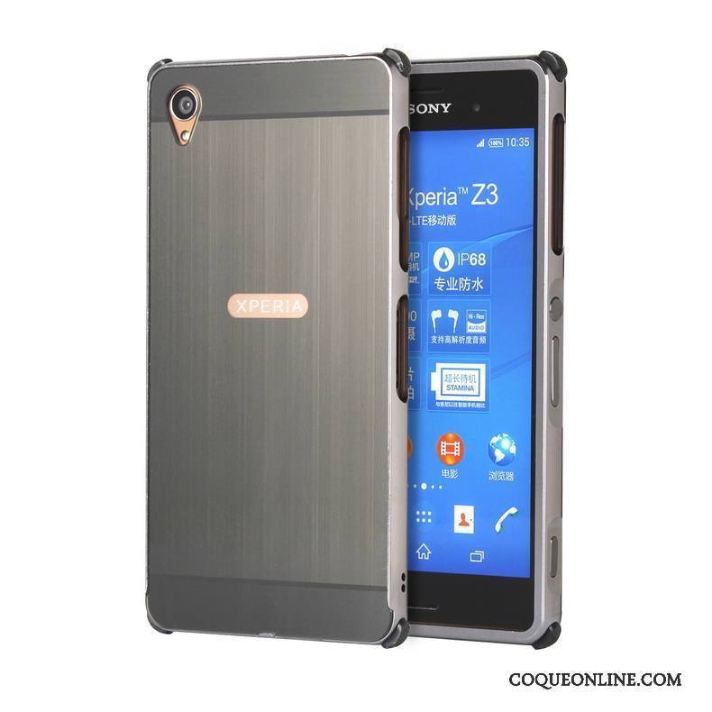 Sony Xperia Z3+ Border Coque De Téléphone Protection Étui Or Rose Couvercle Arrière Métal