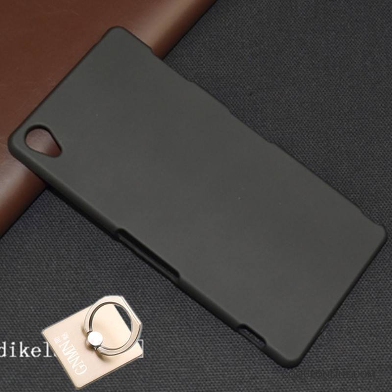 Sony Xperia Z3+ Coque De Téléphone Étui Difficile Délavé En Daim Protection Noir