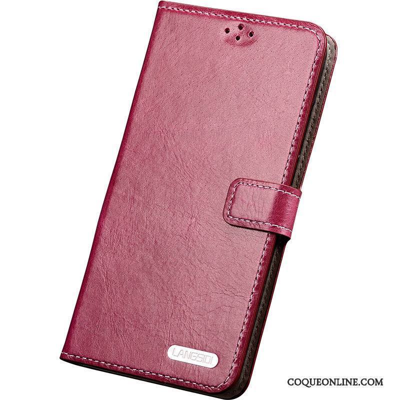 Sony Xperia Z3+ Coque Marron Incassable Étui En Cuir Silicone Simple Cuir Véritable Clamshell