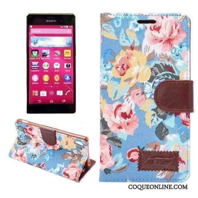 Sony Xperia Z3+ Étui Protection Coque De Téléphone Téléphone Portable Rose Étui En Cuir