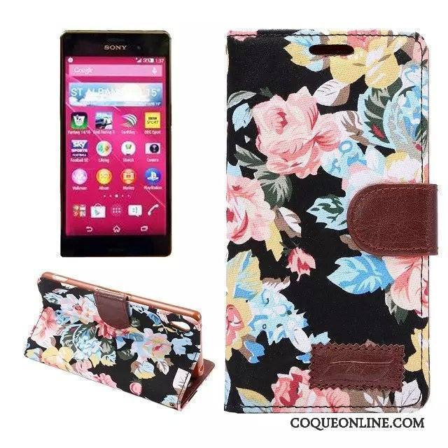 Sony Xperia Z3+ Étui Protection Coque De Téléphone Téléphone Portable Rose Étui En Cuir