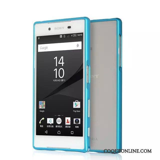 Sony Xperia Z5 Border Métal Vert Coque De Téléphone Étui Protection Téléphone Portable