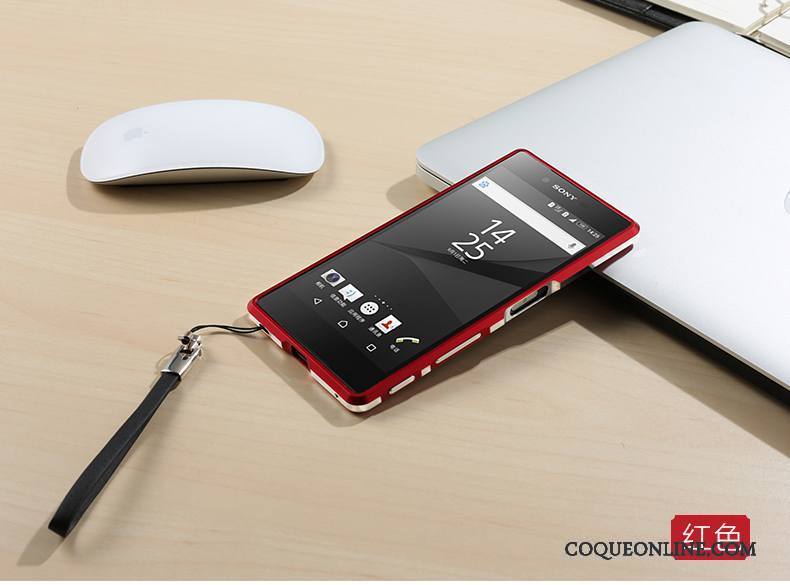 Sony Xperia Z5 Border Métal Vert Coque De Téléphone Étui Protection Téléphone Portable