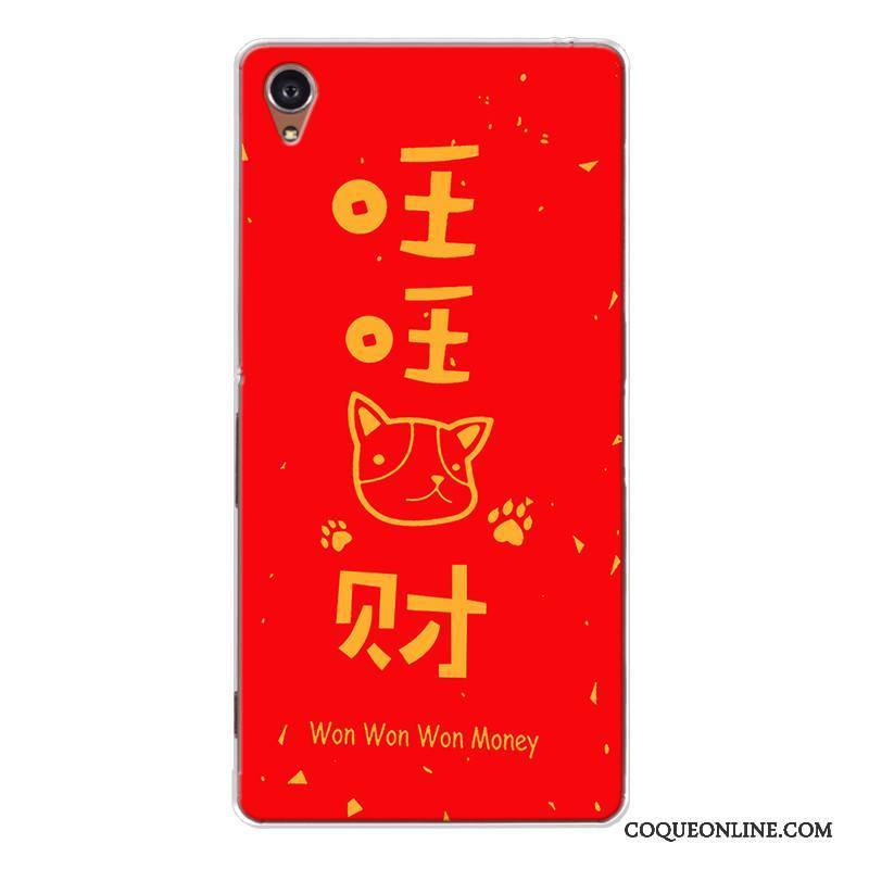 Sony Xperia Z5 Chiens De Fête Coque De Téléphone Tout Compris Silicone Rouge Richesse