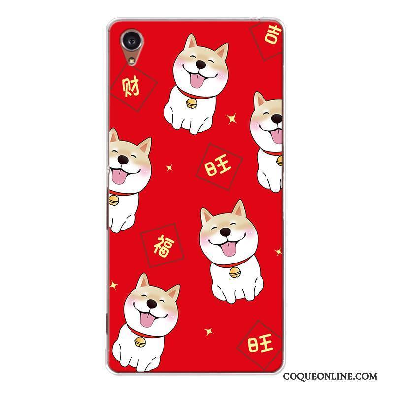 Sony Xperia Z5 Chiens De Fête Coque De Téléphone Tout Compris Silicone Rouge Richesse