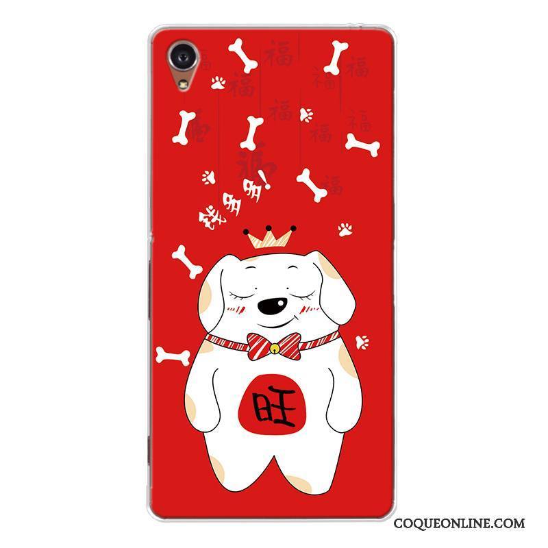 Sony Xperia Z5 Chiens De Fête Coque De Téléphone Tout Compris Silicone Rouge Richesse