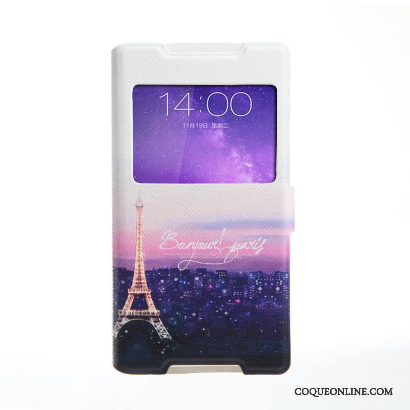 Sony Xperia Z5 Compact Peinture Coque De Téléphone Mini Fluide Doux Protection Ouvrir La Fenêtre Housse