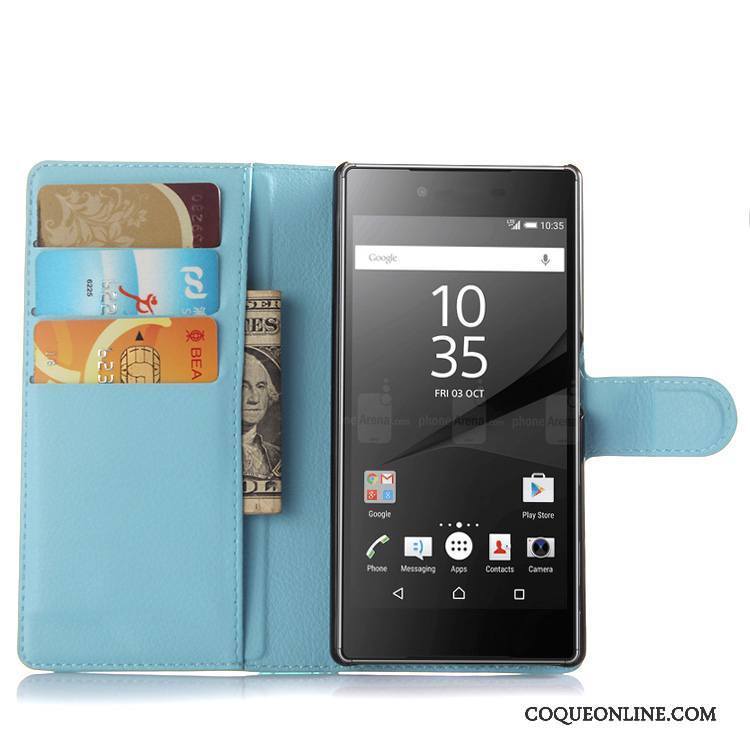 Sony Xperia Z5 Coque Étui En Cuir Téléphone Portable Protection Portefeuille De Téléphone Violet
