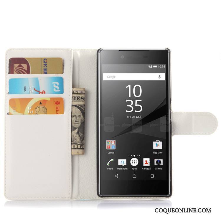 Sony Xperia Z5 Coque Étui En Cuir Téléphone Portable Protection Portefeuille De Téléphone Violet