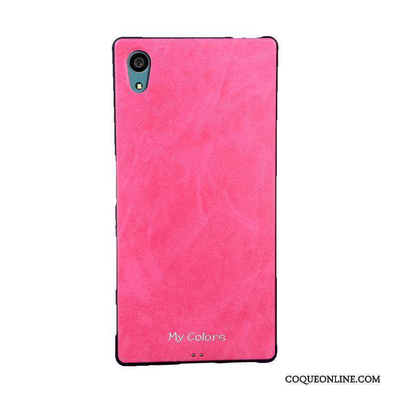 Sony Xperia Z5 Or Rose Protection Coque De Téléphone Fluide Doux Étui Business Similicuir