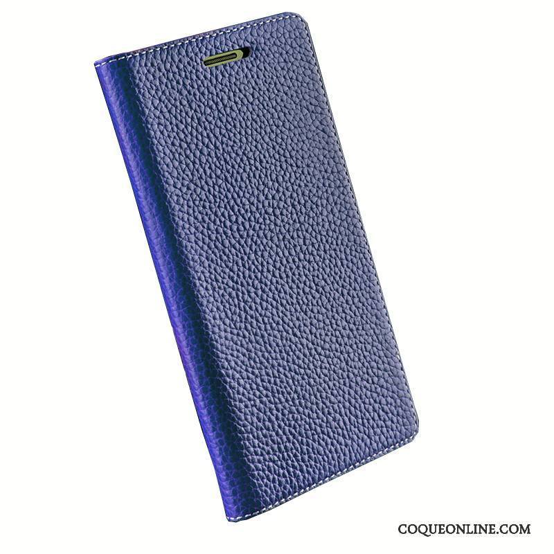 Sony Xperia Z5 Étui Coque Bleu Protection Étui En Cuir Simple Silicone