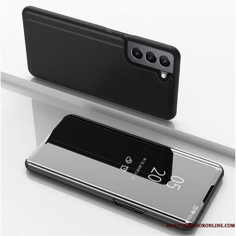 View Cover Samsung Galaxy S22 5G Miroir et Simili Cuir