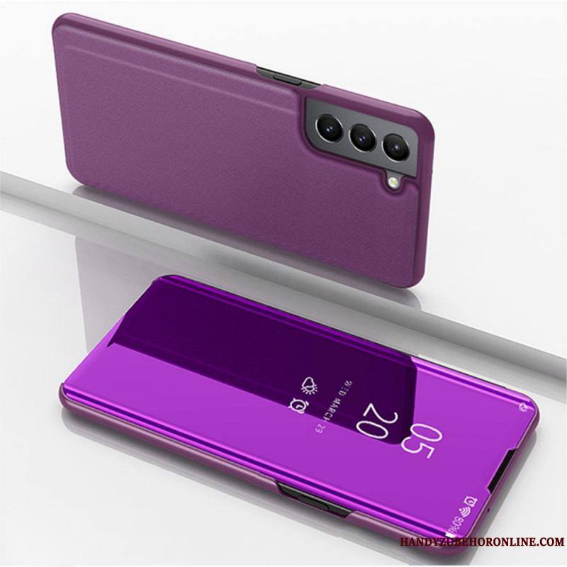 View Cover Samsung Galaxy S22 5G Miroir et Simili Cuir