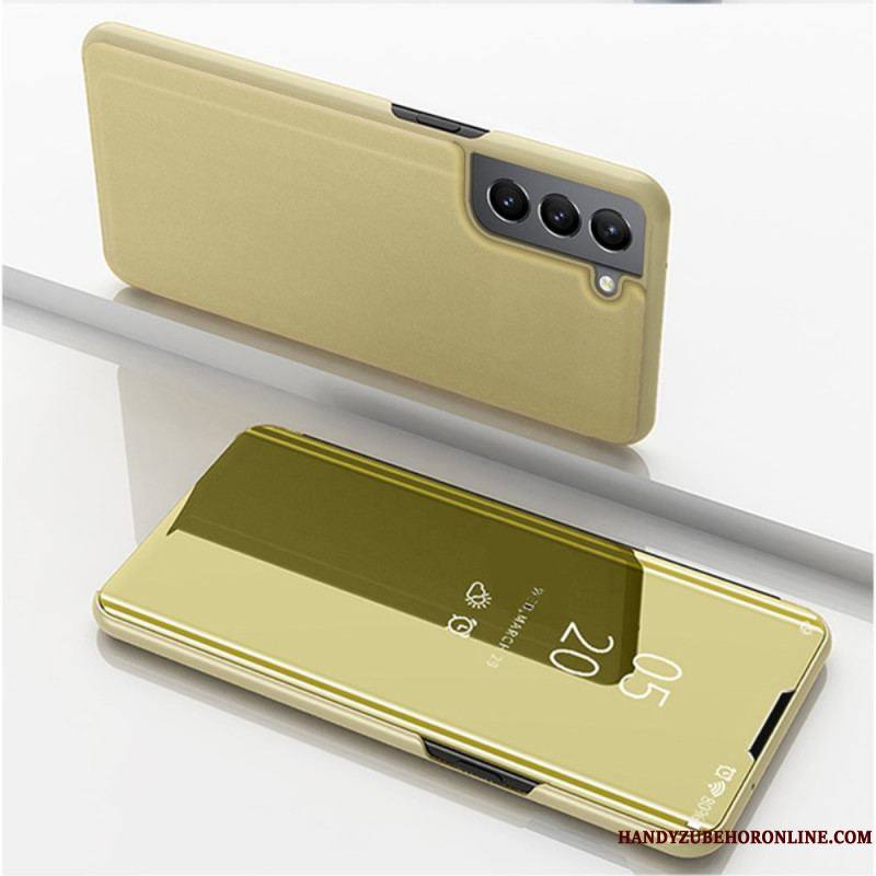 View Cover Samsung Galaxy S22 5G Miroir et Simili Cuir