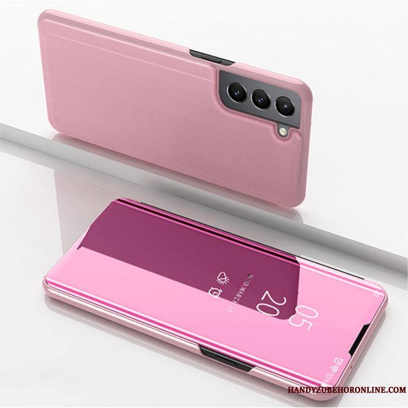 View Cover Samsung Galaxy S22 5G Miroir et Simili Cuir