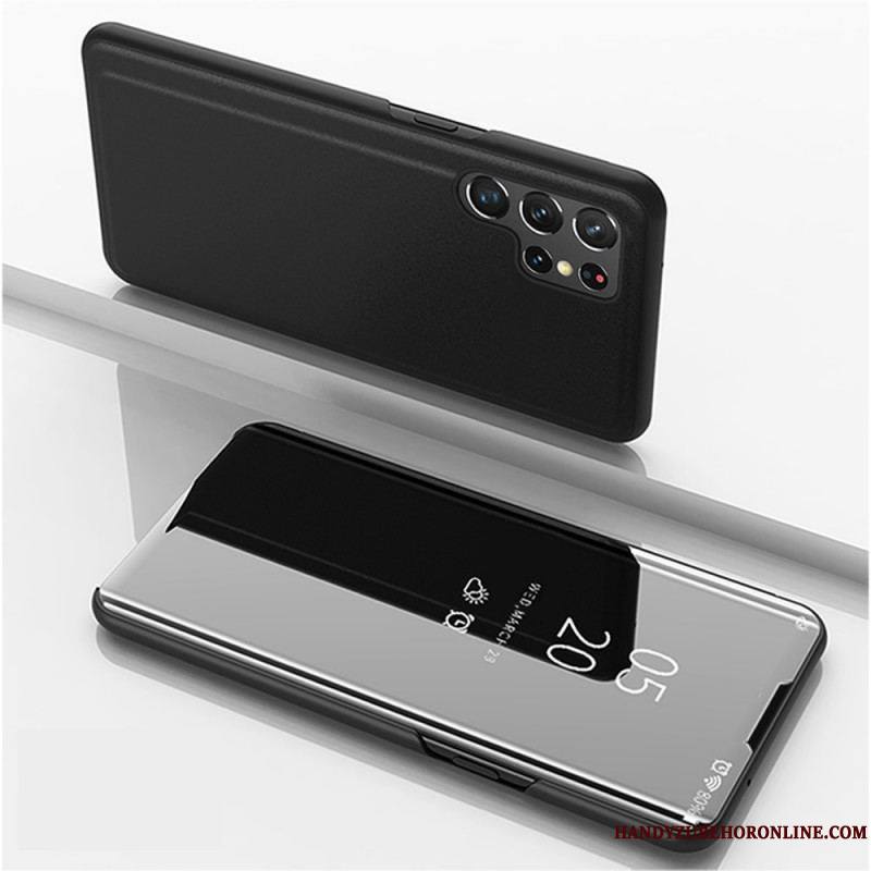 View Cover Samsung Galaxy S22 Ultra 5G Miroir et Simili Cuir