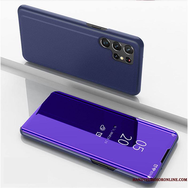 View Cover Samsung Galaxy S22 Ultra 5G Miroir et Simili Cuir