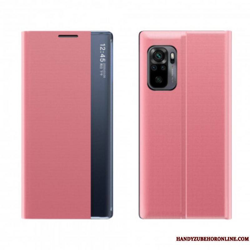 View Cover Xiaomi Redmi Note 10/10S/Poco M5s Simili Cuir Texturé