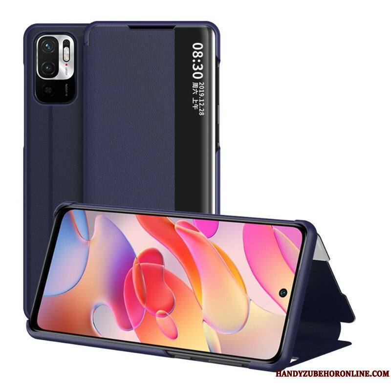 View Cover Xiaomi Redmi Note 10 5G / Poco M3 Pro 5G Effet Cuir Texturé