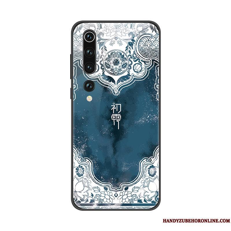 Xiaomi Mi 10 Coque Créatif Verre Tendance Amoureux Protection Style Chinois Marque De Tendance