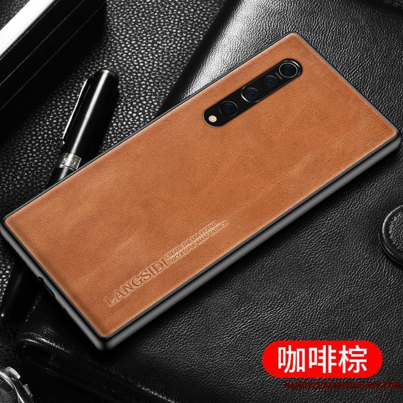 Xiaomi Mi 10 Coque De Téléphone Bovins Personnalisé Personnalité Petit Cuir Véritable Mode