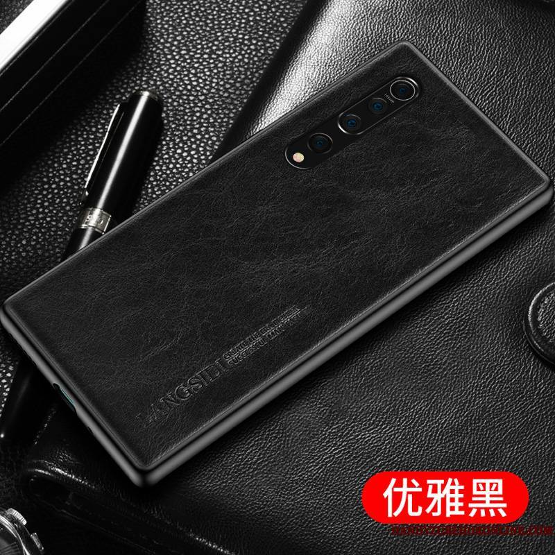 Xiaomi Mi 10 Coque De Téléphone Bovins Personnalisé Personnalité Petit Cuir Véritable Mode