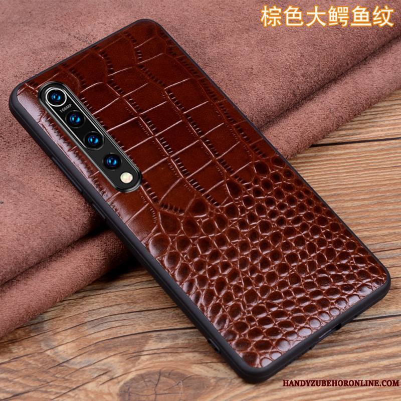 Xiaomi Mi 10 Coque Personnalité Étui En Cuir Très Mince Petit Cuir Véritable Tout Compris Incassable