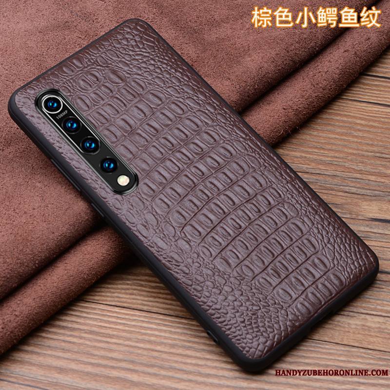 Xiaomi Mi 10 Coque Personnalité Étui En Cuir Très Mince Petit Cuir Véritable Tout Compris Incassable