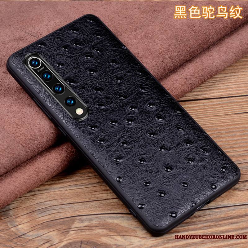 Xiaomi Mi 10 Coque Personnalité Étui En Cuir Très Mince Petit Cuir Véritable Tout Compris Incassable