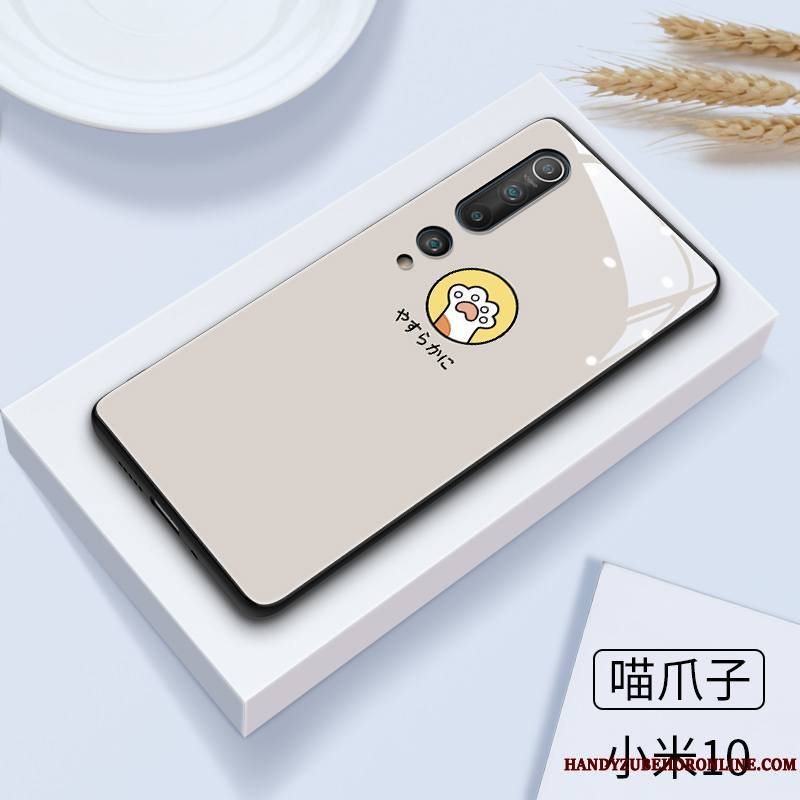 Xiaomi Mi 10 Coque Silicone Vent Protection Marque De Tendance Dessin Animé Étui Amoureux